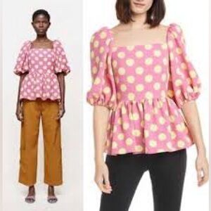 Stine goya new polka dot top sz s